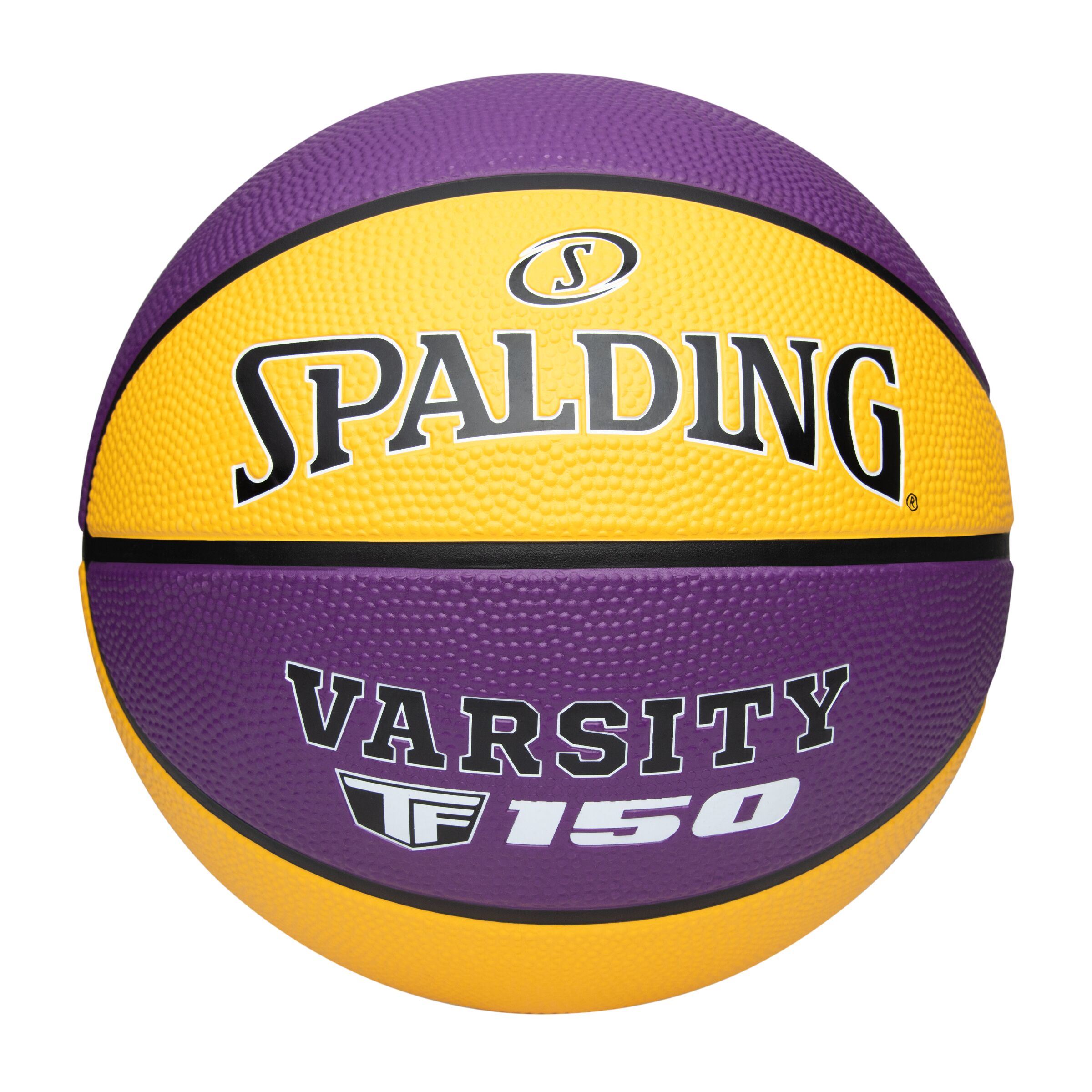 PELOTA DE BASKET SPALDING TF-150 VARSITY PURPLE/GOLD TALLA 7